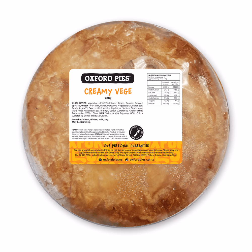 Family Creamy Vege Pie (Vegetarian) - 700g