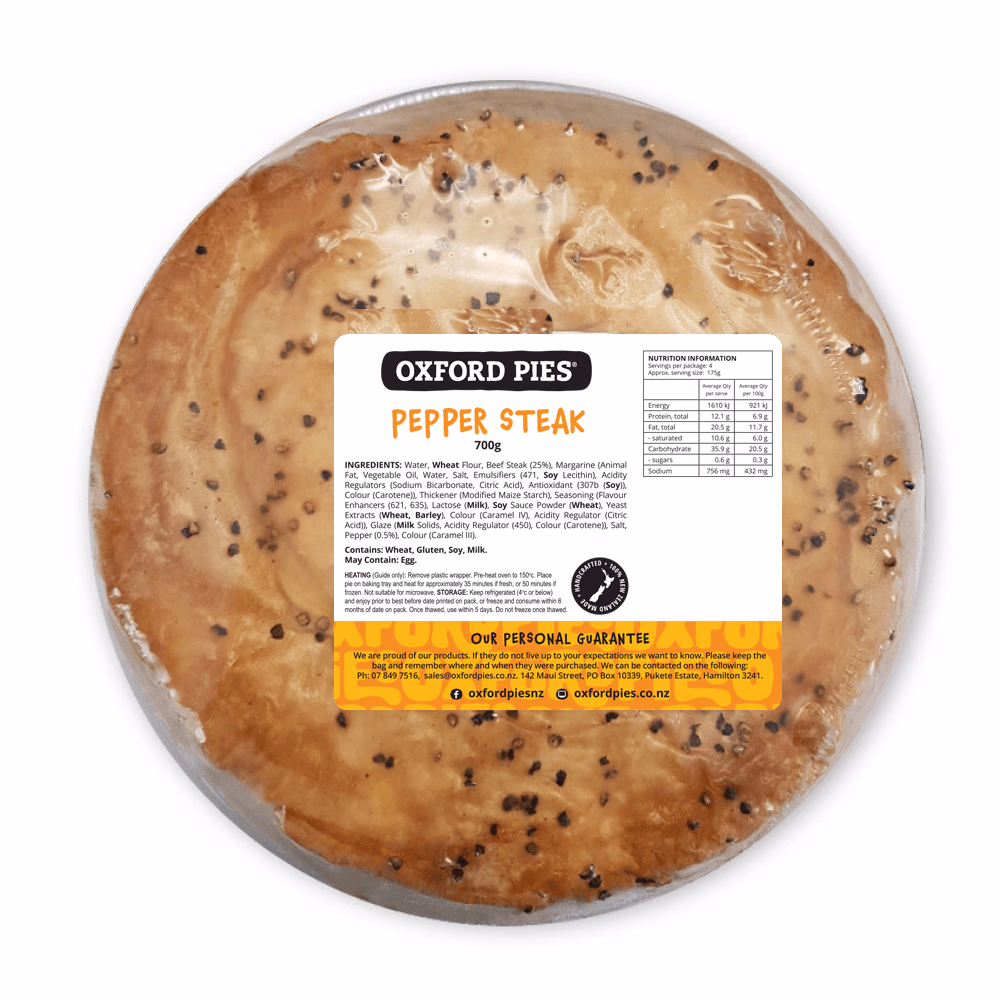 Family Pepper Steak Pie - 700g